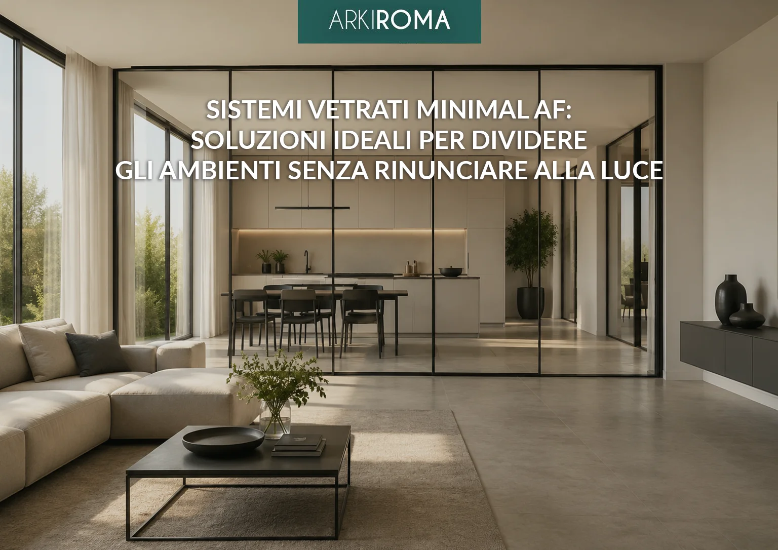 Sistemi vetrati minimal AF: soluzioni ideali per dividere gli ambienti senza rinunciare alla luce